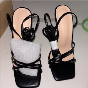 Elegant Black Strappy Women's Sandals